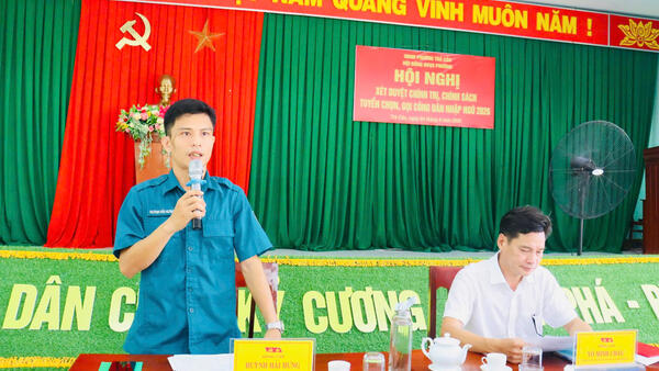 Hội đồng nghĩa vụ quân sự phường Trà Câu tổ chức hội nghị hội nghị xét duyệt chính trị, chính sách tuyển chọn gọi công dân nhập ngũ năm 2026